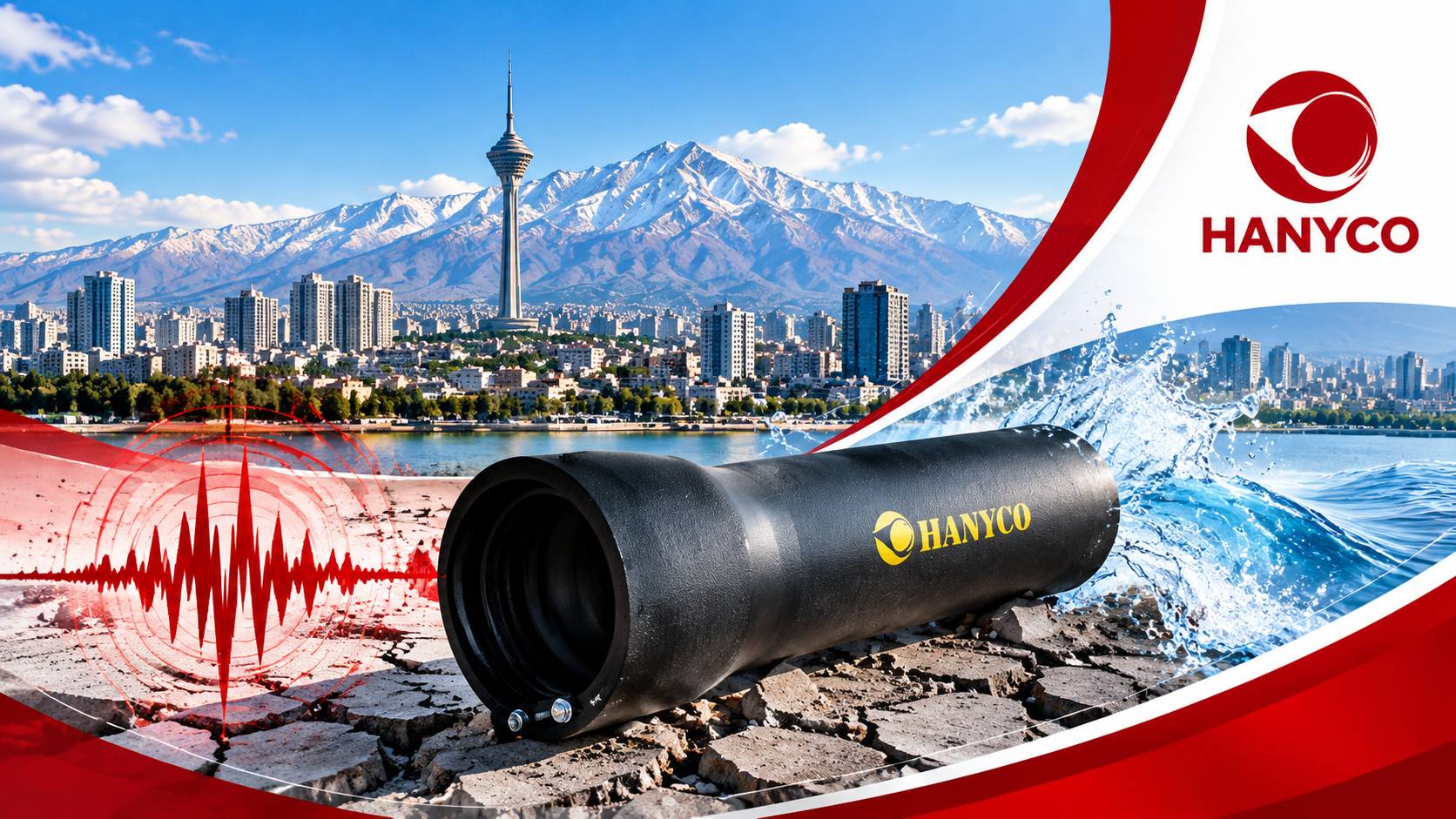 اینفوگرافی لوله های ضد زلزه ی ایران و جهان